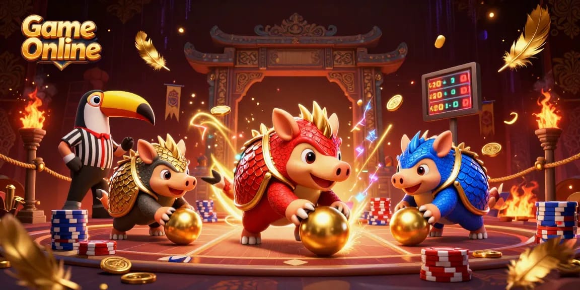 Experience the excitement of Game Online with our vibrant pangolin showdown in a thrilling casino atmosphere.