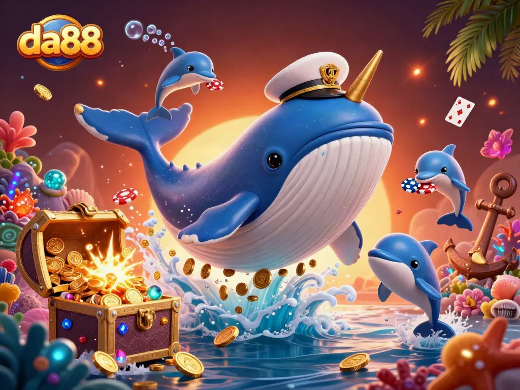 Play poker with da88's engaging features while enjoying the lively sea adventure.