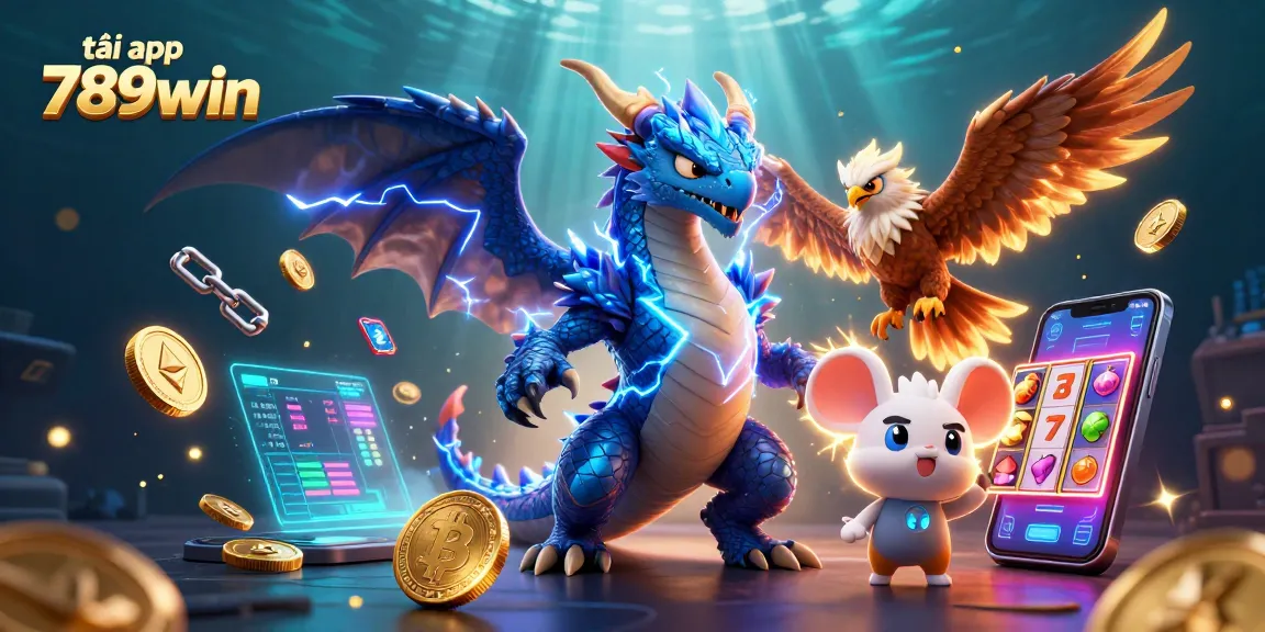 Spin the reels and tải app 789win with electrifying casino characters in a vibrant, action-packed scene.