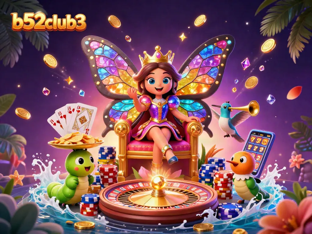 Bets fly with vibrant gems and coins as b52club3 offers an exciting casino experience.