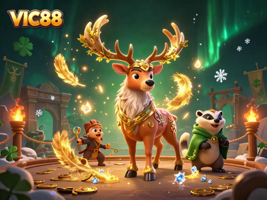 Experience winning strategies at VIC88 with unique characters and vibrant casino elements.
