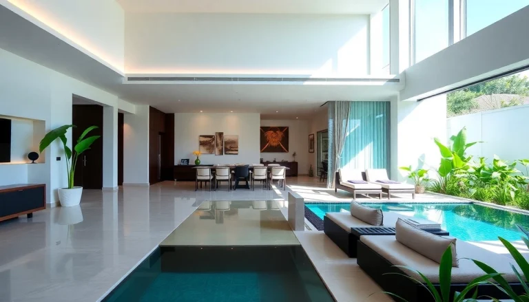 Engage in effective villas property management with stunning Phuket villas showcased in a vibrant setting.