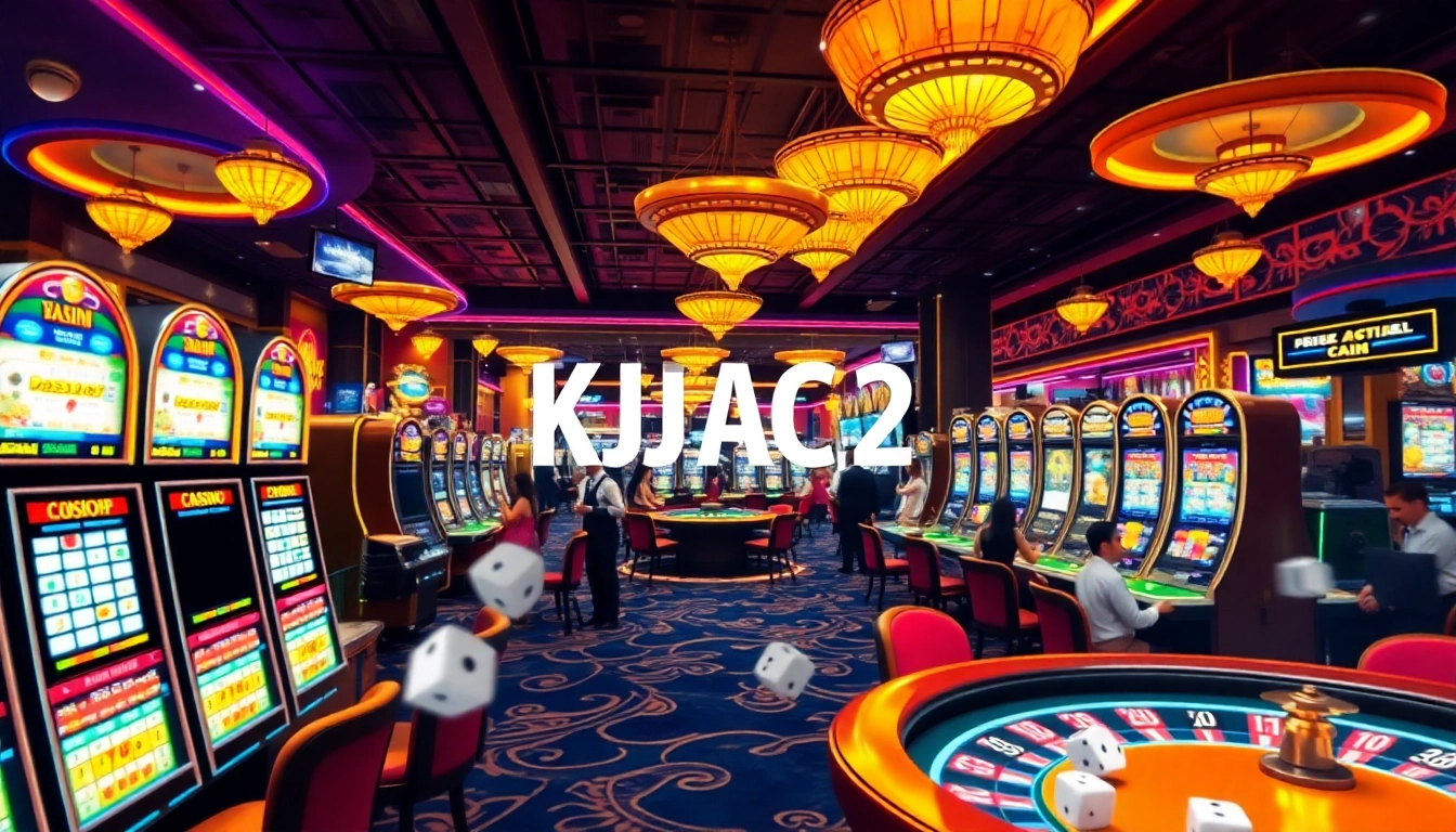 KJC AC 2: A vibrant casino scene showcasing poker tables and slot machines for the ultimate gambling experience.