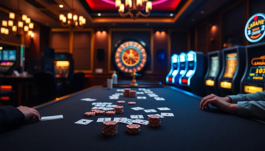 Experience the excitement of ta88c.com with lively casino action at the poker table.