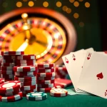 Players winning big at https://32win.cool/, surrounded by poker chips and a spinning roulette wheel.