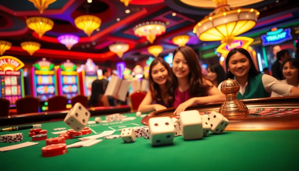 Experience the thrill of Slot Gacor Hari ini with players engaged in exciting casino games.