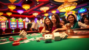 Experience the thrill of Slot Gacor Hari ini with players engaged in exciting casino games.