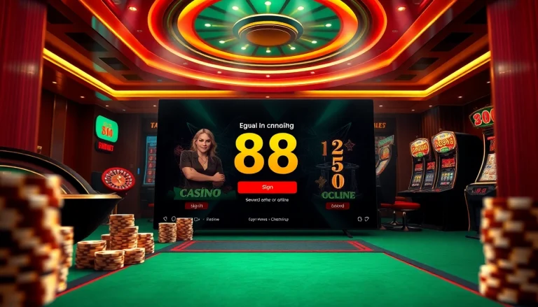 Experience the thrill of online gambling with đăng nhập 888b in a luxurious casino scene.