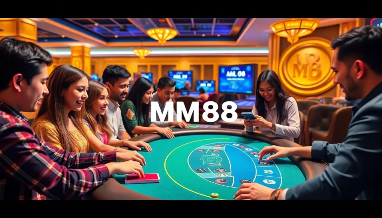 Exciting online gaming scene showcasing diverse players engaging with the MM88 betting platform at https://mm88.agency/.