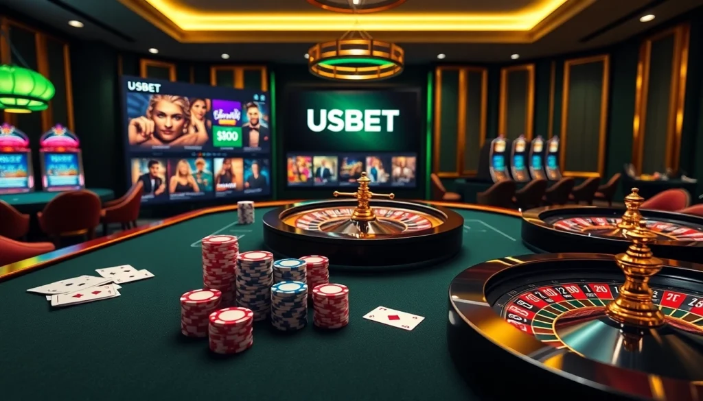 USBET offers a thrilling casino experience with dynamic gaming options and engaging poker tables.