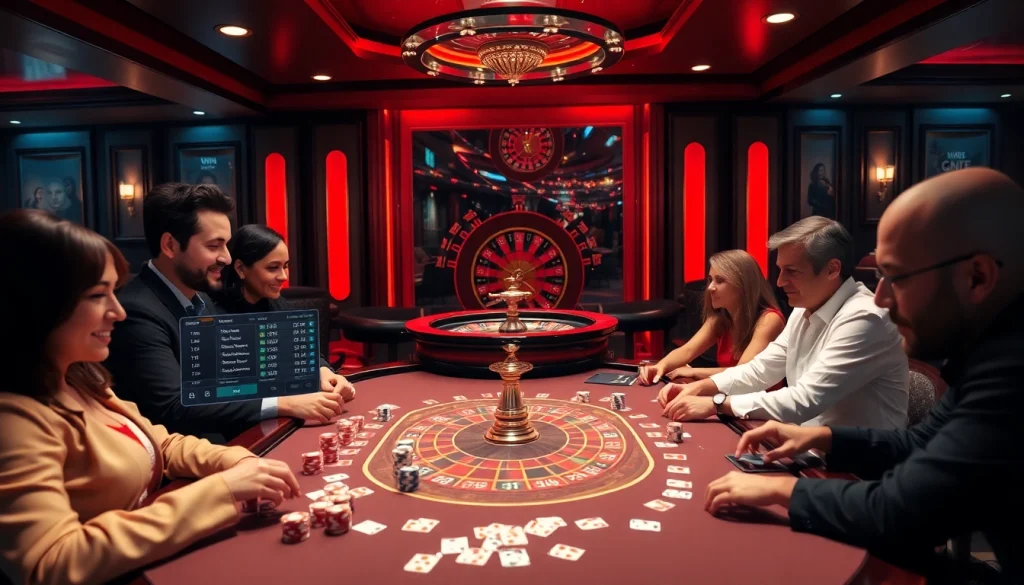 Experience the thrill of MB66 at an upscale casino gaming table with poker chips and cards.