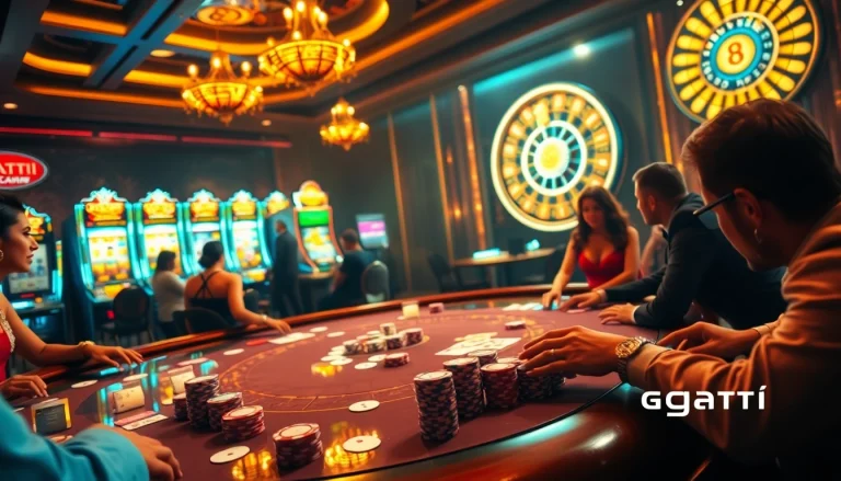 Experience the thrill of gaming at Bugatti8 with vibrant casino tables and exciting action.