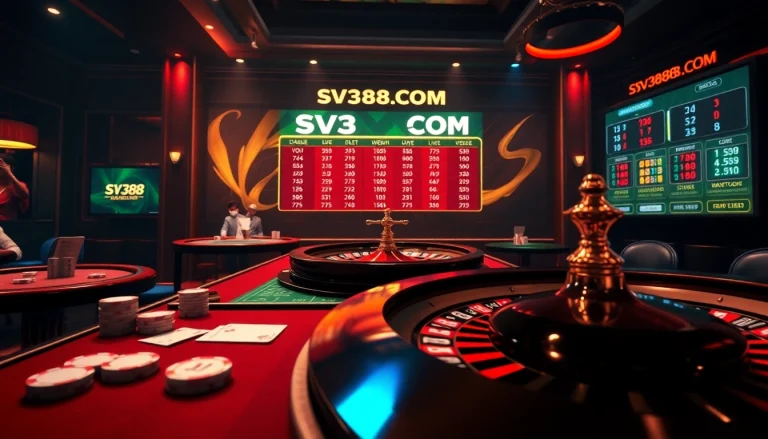 Experience thrilling live betting action at SV388.COM with an immersive online gambling interface.