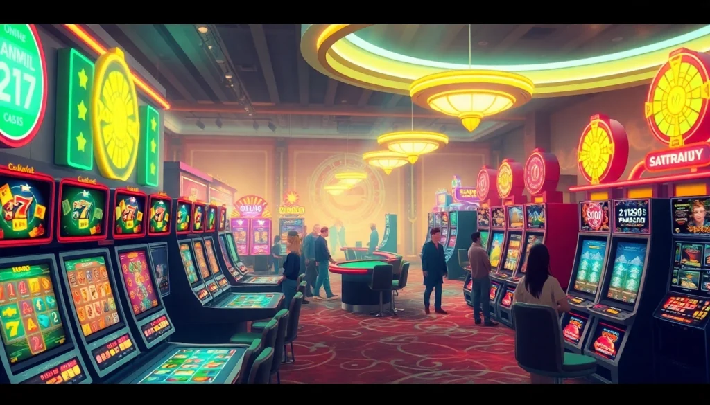 Lauthaitv vibrant online casino scene showcasing dynamic games and engaging players.