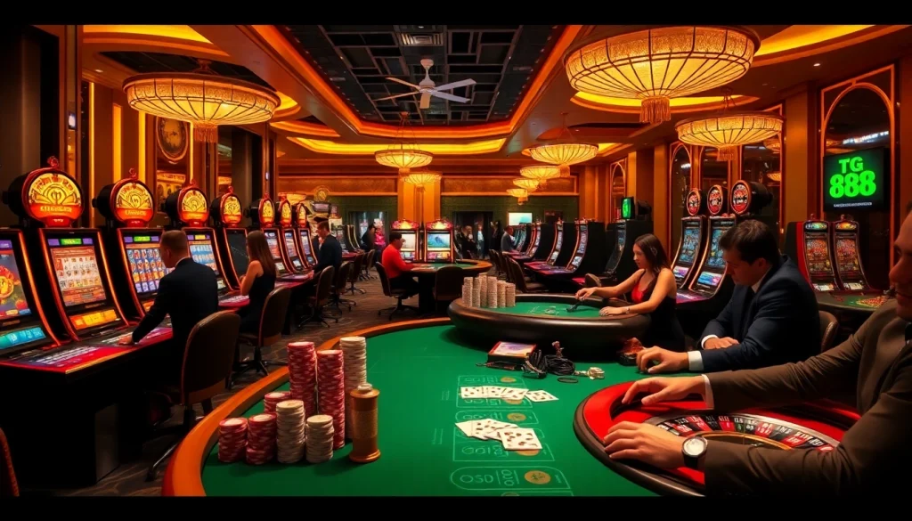 Experience the thrill of TG 88 with intense gameplay at a glamorous casino.