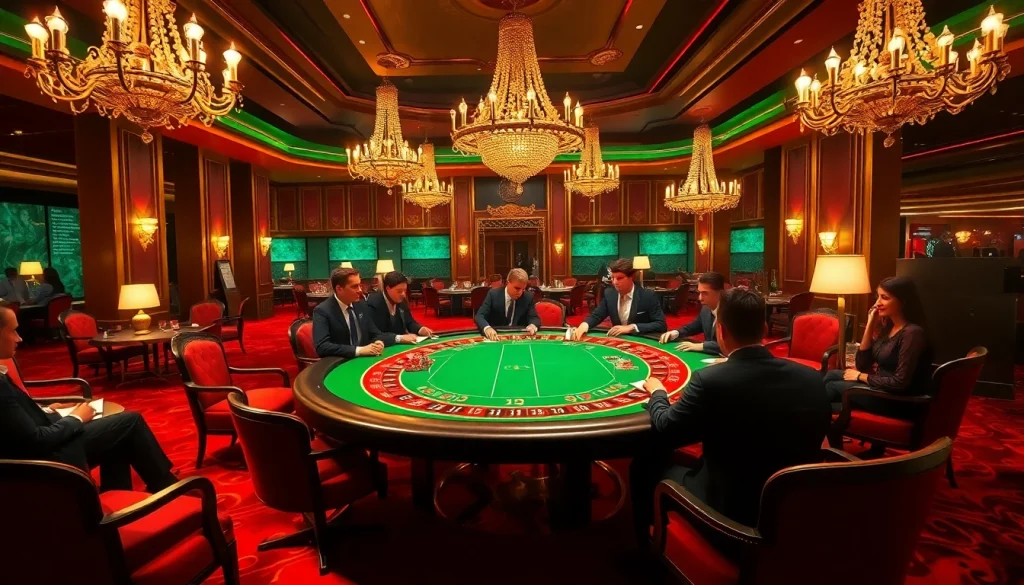 Experience a thrilling moment of 'lucky win' at a luxurious poker table with vibrant casino ambiance.