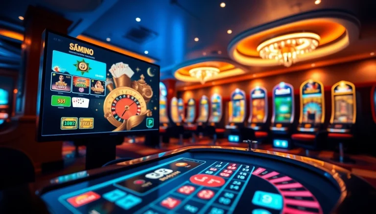 Engaging online gaming scene showcasing ev88win.live with casino games and vibrant atmosphere.