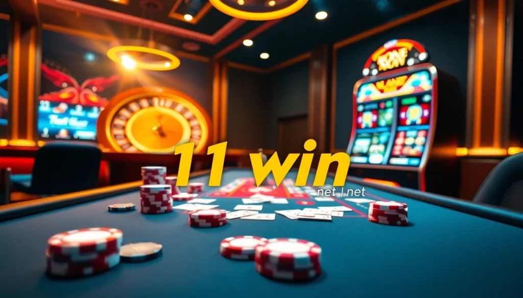 Experience the thrill of betting on 11win net with vibrant casino tables and engaging gameplay.