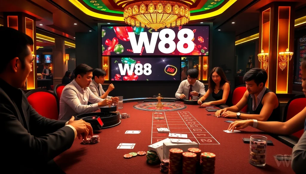 Experience the thrill of w88 link vao w88 the thao in a vibrant casino setting with engaging games.
