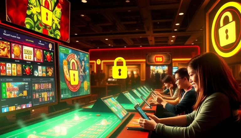 Lucky88 online casino interface with vibrant games and secure gambling atmosphere