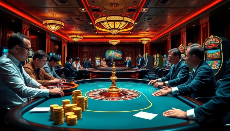 Experience the thrill of gambling with 79king com mobi, featuring poker tables and roulette wheels.