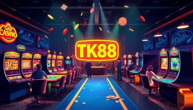 Experience the excitement of online gambling at tk88win.live, showcasing vibrant casino games and engaging players.
