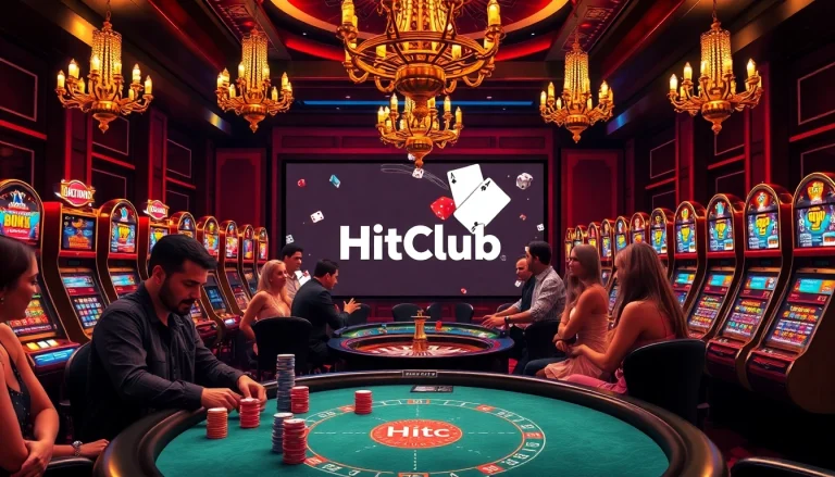 Experience the thrill at HitClub with vibrant casino games, poker tables, and slot machines.