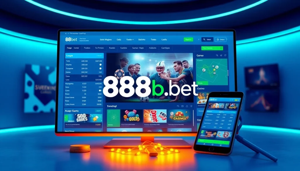 Engaging online betting interface of 888b.bet showcasing various betting options.