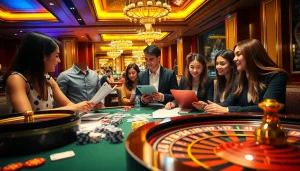 Nisantasi University apply and enjoy a vibrant casino atmosphere with students engaging in gaming strategies.