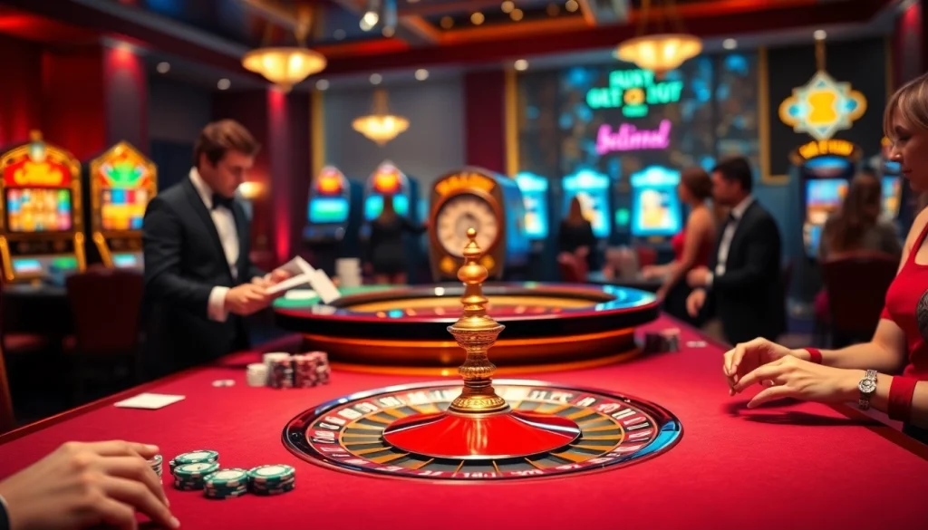Exciting casino gaming at 888new featuring poker tables and roulette wheels.
