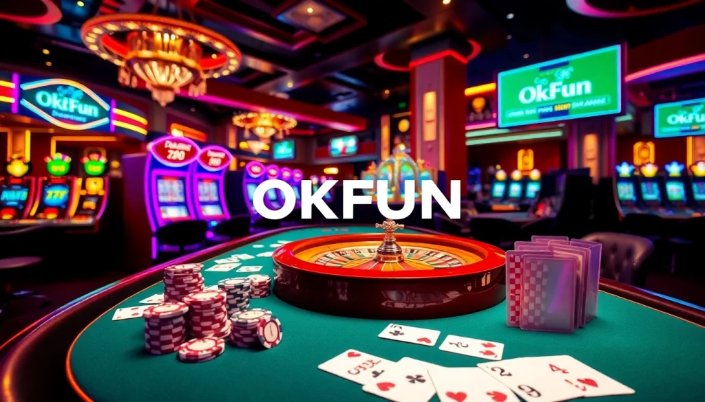 Gamble strategically with OKFUN đăng nhập at a vibrant casino table full of excitement and luxury.