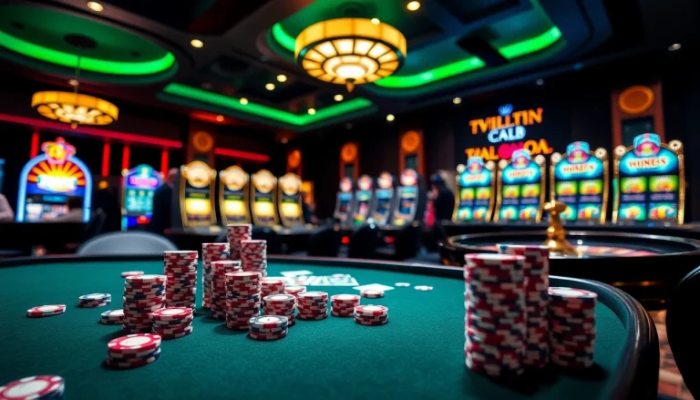 Thrilling moment at 789CLUB poker table with vibrant chips and exciting gameplay.