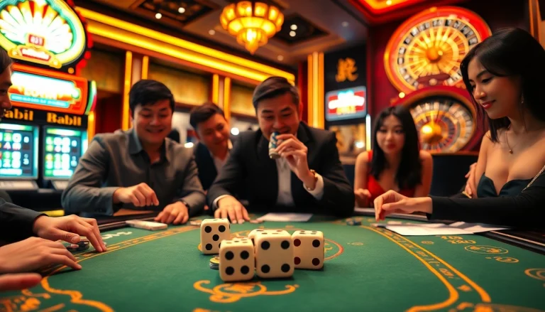 Engaging scene of Tài Xỉu players at Go88, capturing excitement and dynamic betting activities.