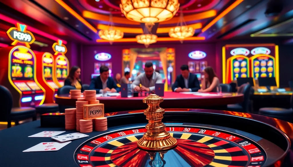 Experience the excitement of the PG99 game at a luxurious casino with high-stakes action.