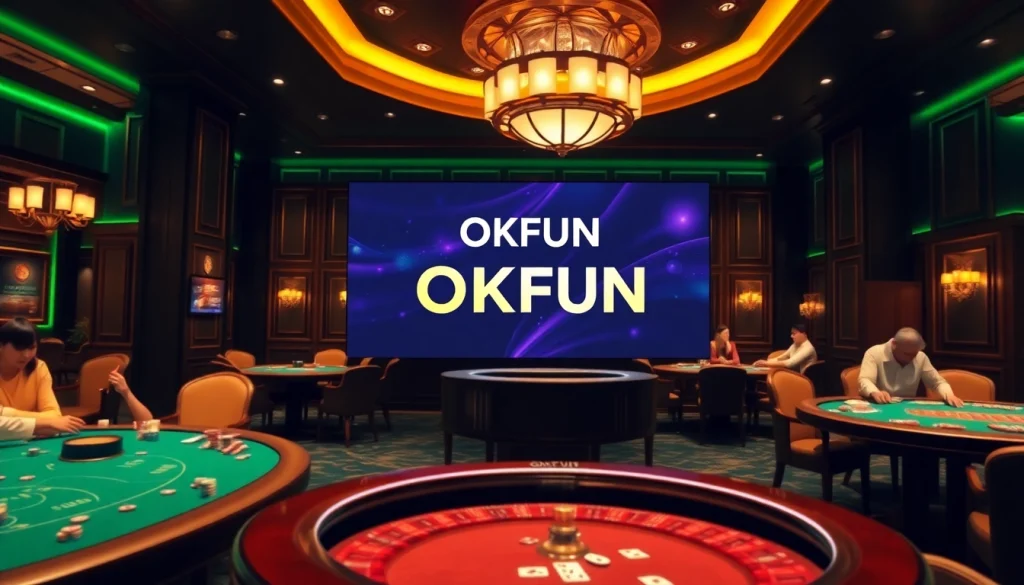 Experience the thrill of OKFUN đăng nhập in a vibrant casino atmosphere.