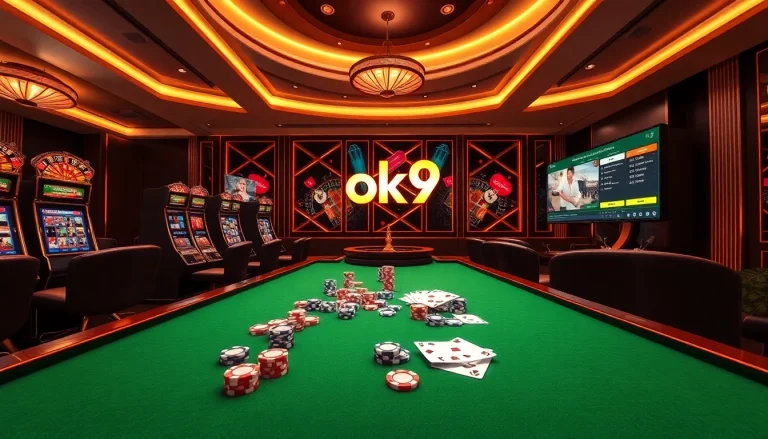 Play exciting games and access the 'ok9 đăng nhập' through a vibrant online casino interface.