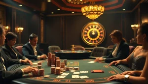 Experience the thrilling gameplay at DF999 casino with vibrant poker tables and action-packed moments.