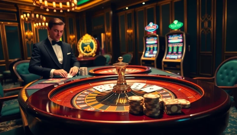 Players celebrate wins at the luxurious 79king casino table, showcasing cards and high-stakes poker chips.