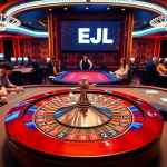 Experience the excitement of EEJL gaming action at a vibrant casino with poker tables and roulette.