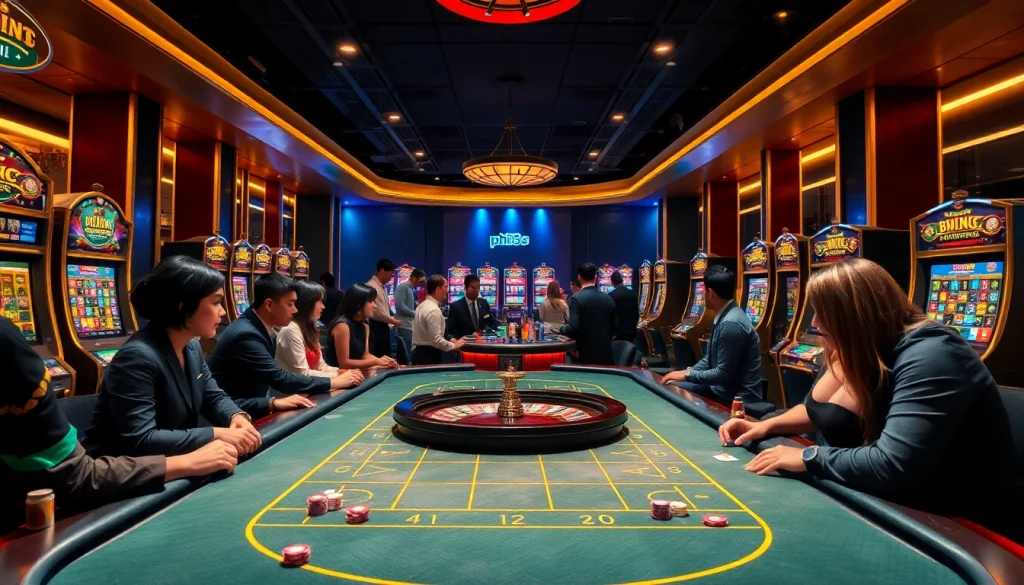 Experience exciting gameplay at ph33.info with vibrant casino tables, chips, and entertainment.