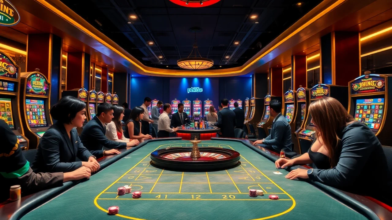 Experience exciting gameplay at ph33.info with vibrant casino tables, chips, and entertainment.