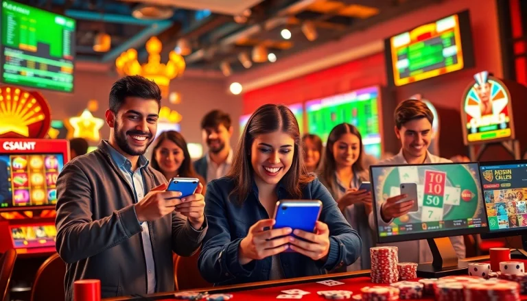 Exciting online gaming experience at winvn88.live with diverse players enjoying betting on mobile and desktop.