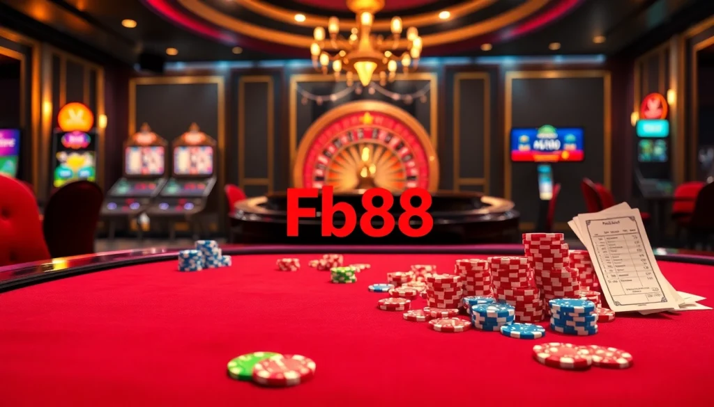 Players enjoying engaging games at Fb88 online casino with vibrant atmosphere.