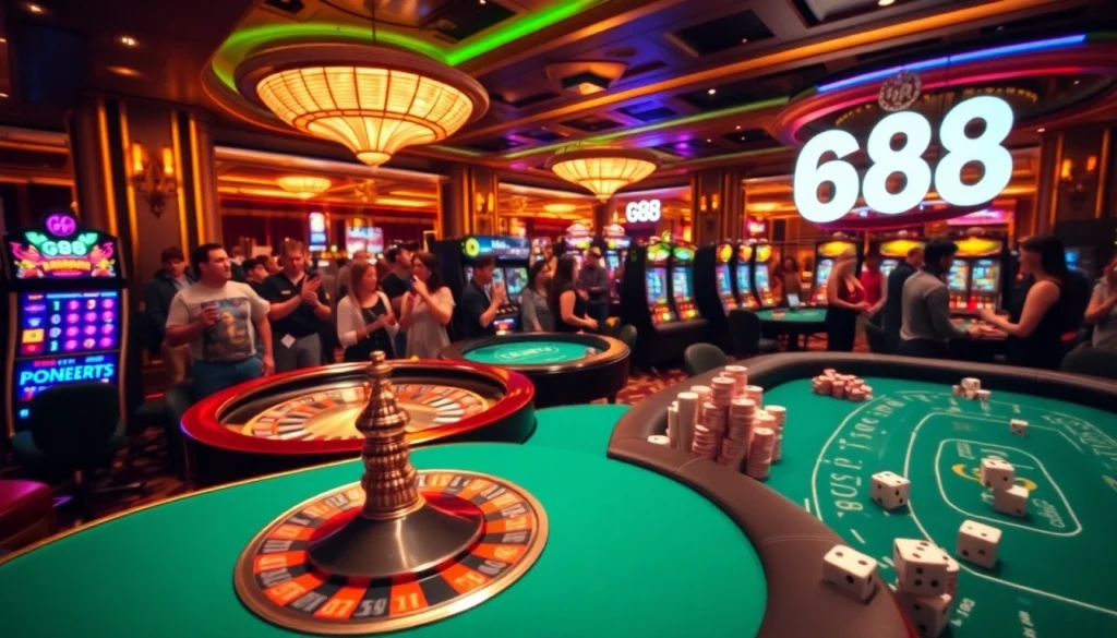 Experience the thrill of casino gaming with g88 chips and roulette in an elegant setting.