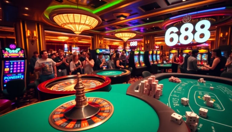 Experience the thrill of casino gaming with g88 chips and roulette in an elegant setting.