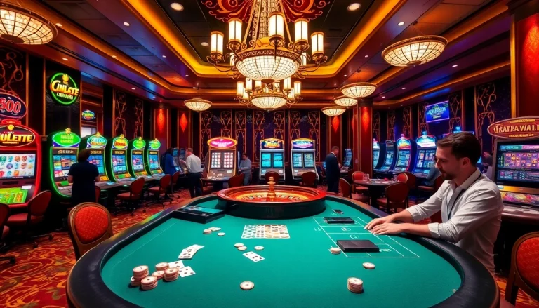 Experience thrilling gameplay at https://cm88.bz/ with poker tables, roulette wheels, and vibrant slot machines.