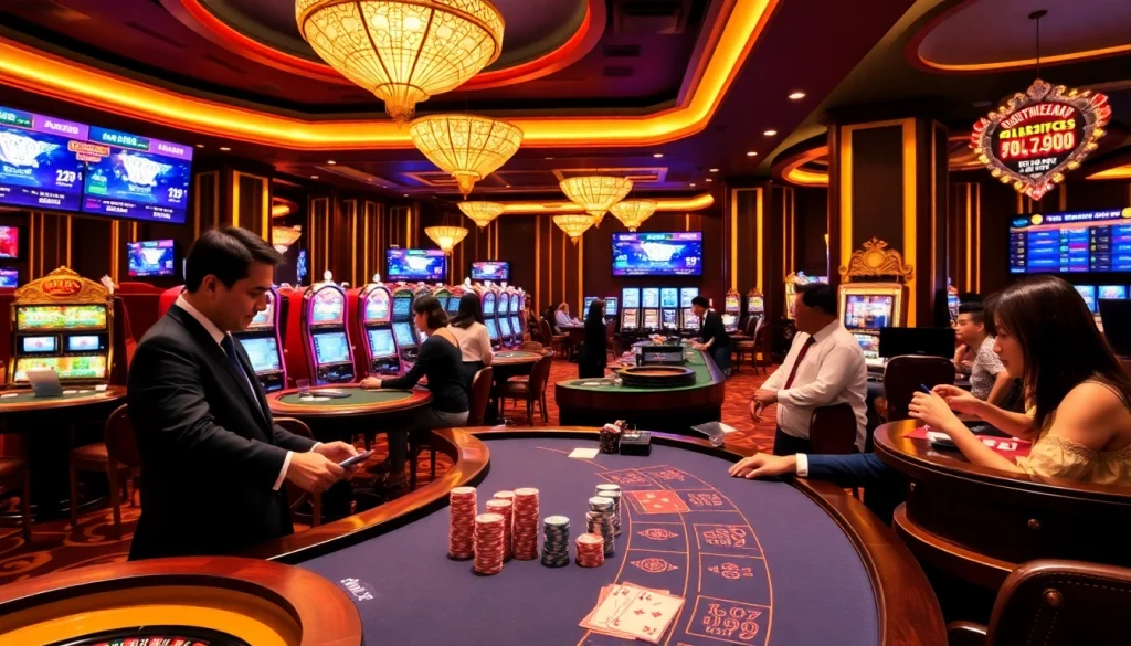 Experience the thrill of NK88.Com with captivating casino visuals featuring lively gaming action.