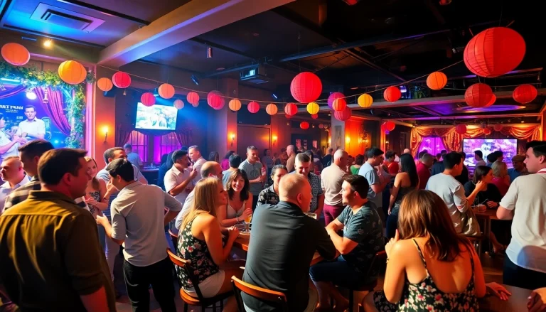 Disfruta en el Club social Lloret de Mar, donde amigos bailan y ríen en un ambiente vibrante.