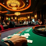 Exciting RR 88 gaming table with vibrant chips and cards in a luxurious casino setting.