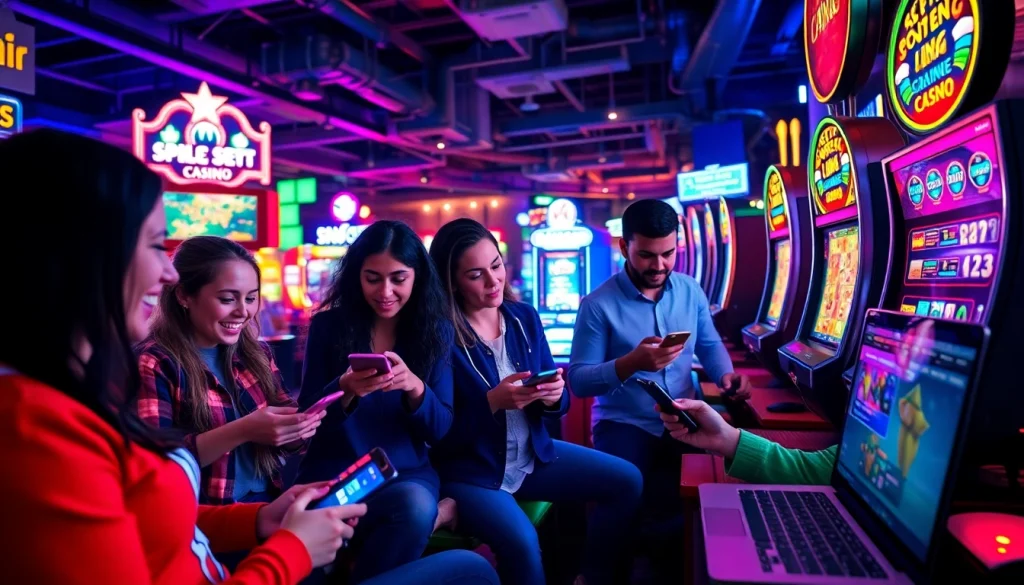 Engaging online gaming experience at bk860s.com with diverse players immersed in sports betting and casino games.